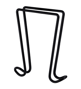 Officemate OIC Wire Cubicle Hooks, Two Sides, Fits Partitions Up to 2.5-Inch, Black (22008)