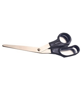 Officemate Stainless Steel Scissors, 8 Inch, Bent-design, Recycled Black Handles (94146)