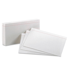 Oxford Index Cards, White, Ruled, 5 x 8, 100-Pack