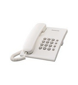 Panasonic KX-TS500W Corded Phone, White (KXTS500W)