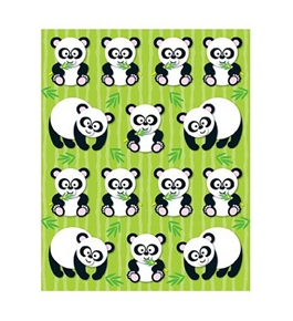 Pandas Shape Stickers; 84 per Pack; Multi-Colored; no. CD-168021