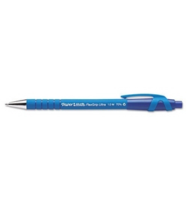 Paper Mate Flexgrip Ultra Recycled Retractable Medium Point Ballpoint Pens, 12 Blue Ink Pens (1749937)