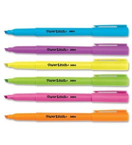 Paper Mate Intro Micro Chisel Tip Highlighters, 6 Colored Highlighters (22776PP)