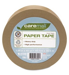 Paper Packaging Tape HeavyDuty 6.1mil 1.88 in x 40 yards 6 Rolls