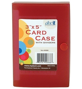Paris Business Products DocIt Index Card Holder, Assorted Colors, (00868)