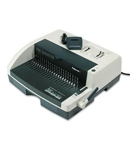 PB2650E Comb Binding and Punch Combo System, 17-7/8" Wide, Platinum/Charcoal FEL52151