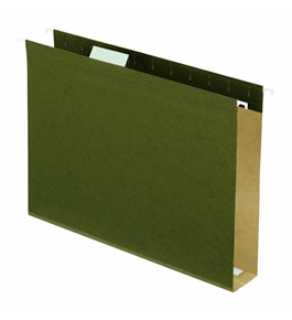 Pendaflex 4152X2 Extra Capacity 1/5-Tab Hanging Folders with Box Bottoms, Standard Green (25-Pack)