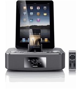 Philips DC390/37 Dual-Docking 30-Pin iPod/iPhone/iPad Alarm Clock Speaker Dock