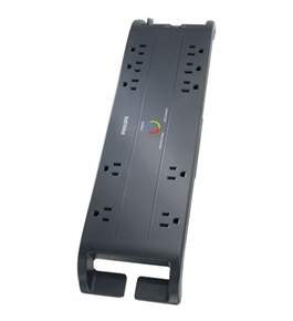Philips SPP4107B/17 Home Office Surge Protector with 10 Outlets, 3200J