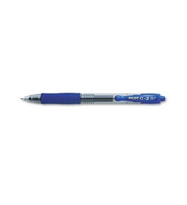 Pilot Products - Pilot - G2 Roller Ball Retractable Gel Pen, Blue Ink, Fine, Dozen - Sold As 1 Dozen - Gel ink formula. - Soft cushion grip. - Check safe and smear-proof.