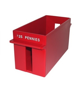 PMC05033 Large Capacity Plastic Interlocking Coin Tray, Holds $25 in Pennies