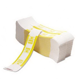 PMC55031 Color-Coded Kraft Currency Straps $10 Bill $1000, Self-Adhesive