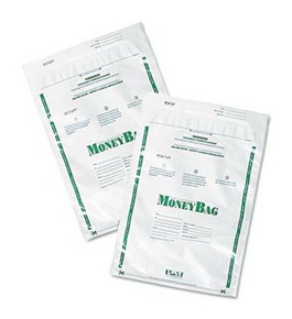 PMC58020 SecurIT Biodegradable Plastic Money Bags, Tamper Evident