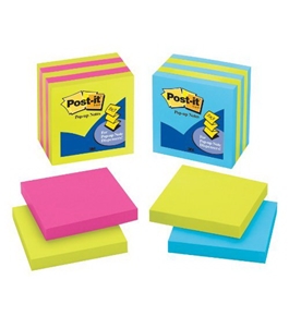 Post-it Pop-up Notes, 3 x 3-Inches, Assorted Ultra Collection, 5-Pads/Pack
