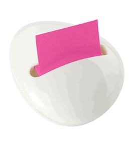 Post-it Pop-up Notes Dispenser for 3 x 3-Inch Notes, Pebble Collection by Karim, White Dispenser