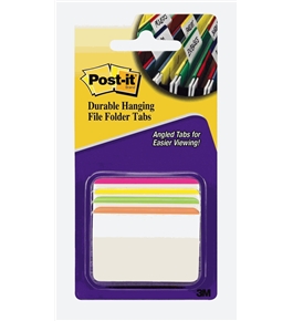 Post-it Tabs, 2-Inch Angled Lined, Assorted Bright Colors, 6-Tabs/Color, 4 Colors, 24-Tabs/Pack