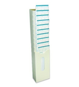 Pyramid 10 Capacity Plastic Card Rack for Time Clock Model 2400 Cards (42475)