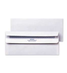 Quality Park Redi-Seal Security Tint Envelopes, #10, White, 500/Box (11218)