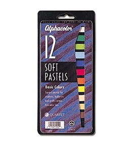 Quartet Alphacolor Soft Square Pastels, Multi-Colored, 12 Pastels per Set (105007)