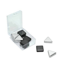 Quartet Metallic Magnets, Silver and Graphite, 12 Magnets per Pack (1250)