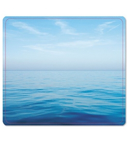 Fellowes Recycled Mouse Pad Nonskid Base 7-1/2 x 9 Blue Ocean