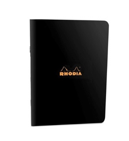 Rhodia Staplebound Notebooks ruled, black cover 8 1/4 in. x 11 3/4 in. 48 sheets