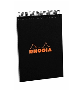 Rhodia Wirebound Notebooks graph 4 in. x 6 in. black