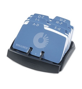 Rolodex Petite Open Tray Card File Holds 125 Cards of 2.25 x 4 Inches, Black (67060)