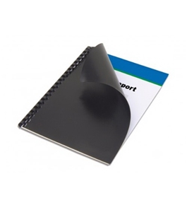 Matte Black Poly Letter Size Binding Cover 25 Pack