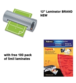 Royal Sovereign NR-1201 12  Business Pouch Laminator w/ free pack of 5mil
