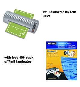 Royal Sovereign NR-1201 12 Business Pouch Laminator w/ free pack of 7mil