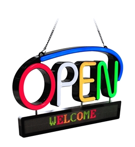 RSB-1350E LED Premium Open Sign with Scrolling Message