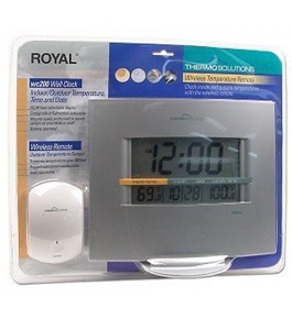Royal Wc200 Wall Clock Wireless Indoor/outdoor Thermometer