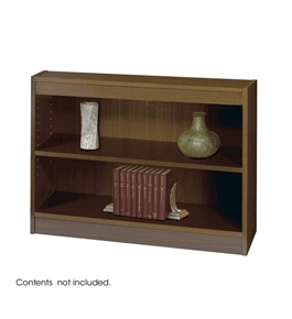 Safco 3-Shelf Square-Edge Veneer Bookcase, Walnut [Kitchen]