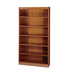 Safco 4-Shelf Square-Edge Veneer Bookcase, Cherry [Kitchen]