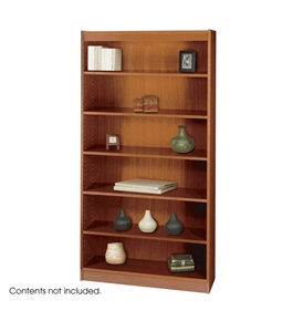 Safco 6-Shelf Reinforced Square-Edge Veneer Bookcase, Cherry [Kitchen]