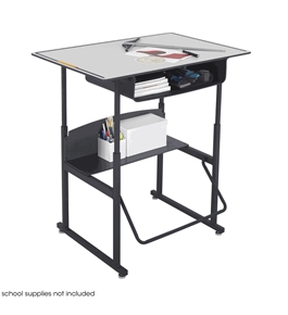 Safco AlphaBetter 24" x 36" Student Desk in Gray with Book Box