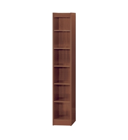 Safco WorkSpace 6 Shelf 12"W Wood Baby Bookcase in Cherry