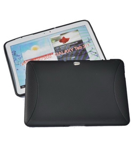 Samsung Galaxy Tab 2 10.1 tablet Case BLACK Softer Gel Cover Wrap Skin Sleeve