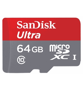 SanDisk Ultra 64GB MicroSDXC Class 10 UHS Memory Card Speed Up To 30MB/s With Adapter