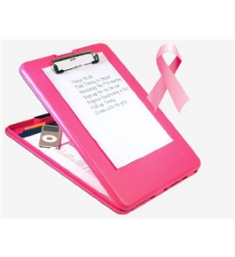 Saunders SlimMate Plastic Storage Clipboard, Letter Size, 8.5 x 12 Inch, Pink (00835)