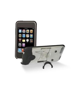 Scosche Kickback T3 Hybrid Case for iPod touch 2G, 3G (Clear/Black)