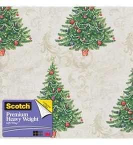 Scotch Gift Wrap, Tree on Patterns Pattern, 25-Square Feet, 30-Inch x 10-Feet (AM-WPTOP-12)