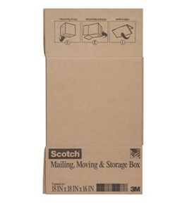 Scotch Mailing, Moving, and Storage Box, 18 x 18 x 16 Inch, 25/Pack (8027)