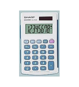 Sharp EL-243SB Electronics  8-Digit Twin Power Hard Cover Handheld Calculator