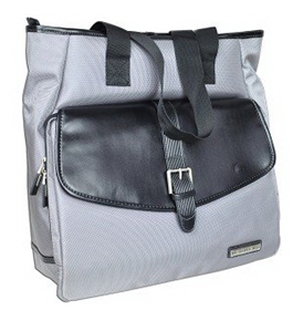 Sharper Image Unisex Tote Bag Gray with Black Trim 