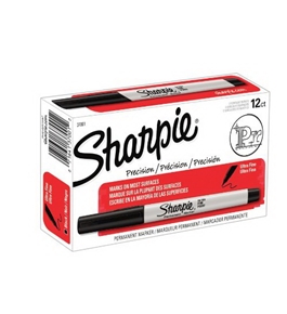 Sharpie 37001 Ultra Fine Point Permanent Markers, Black (Box of 12)