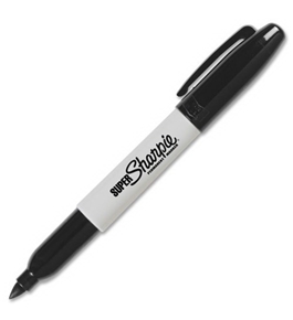 Sharpie Super Permanent Markers, 12 Black Markers (33001)