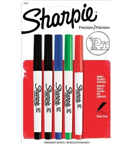 Sharpie Ultra Fine Point Permanent Markers, 5 Colored Markers(37675)
