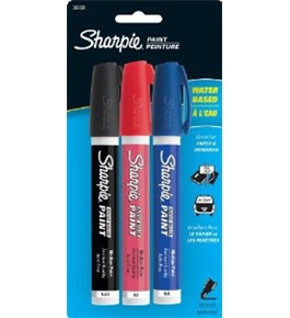 Sharpie Water-Based Medium Point Paint Markers, 3 Colored Markers(36969)